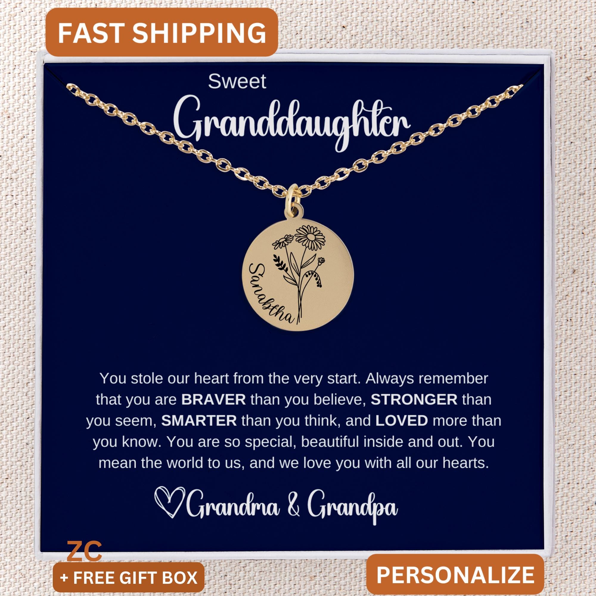 Grandpa granddaughter necklace deals