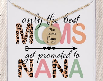 Nana Custom Necklace, Personalized Gifts for Nana, Message Card Necklace Gift From Grandkids, Nana Grandma Jewelry, Nana Mothers Day Gift