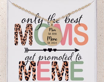 Meme Custom Necklace, Personalized Gifts for Meme, Message Card Necklace Gift From Grandkids, Meme Grandma Jewelry, Meme Mothers Day Gift