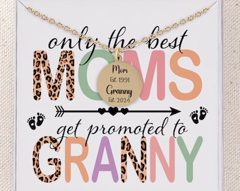 Granny Custom Necklace, Personalized Gifts for Granny, Message Card Necklace Gift From Grandkids, Granny Grandma Jewelry, Mothers Day Gift