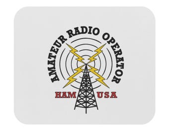 Amateur Radio Operator mouse pad | Ham USA radio tower design