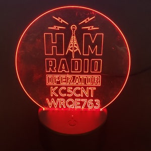 Ham Radio, gmrs, CB callsign, LED light, Personalized Ham Call sign LED Lights