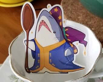 Shark Wizard Sticker
