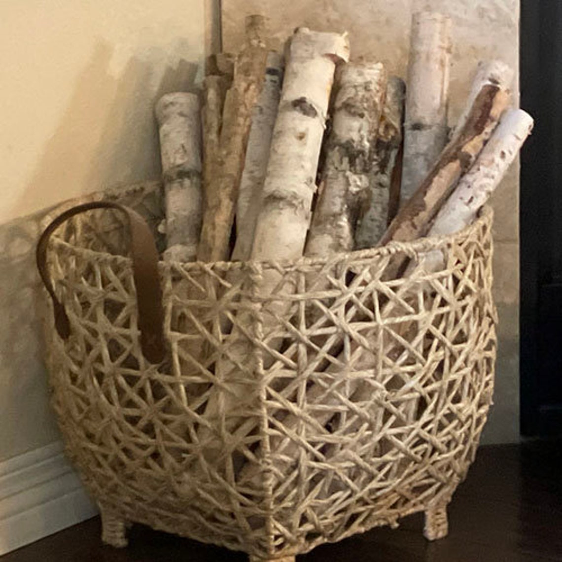 7 White Birch Logs Birch Branches Yule Log Rustic Christmas | Etsy