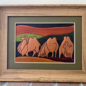 Handcrafted Leather Carving Home Decoration Carmel Picture