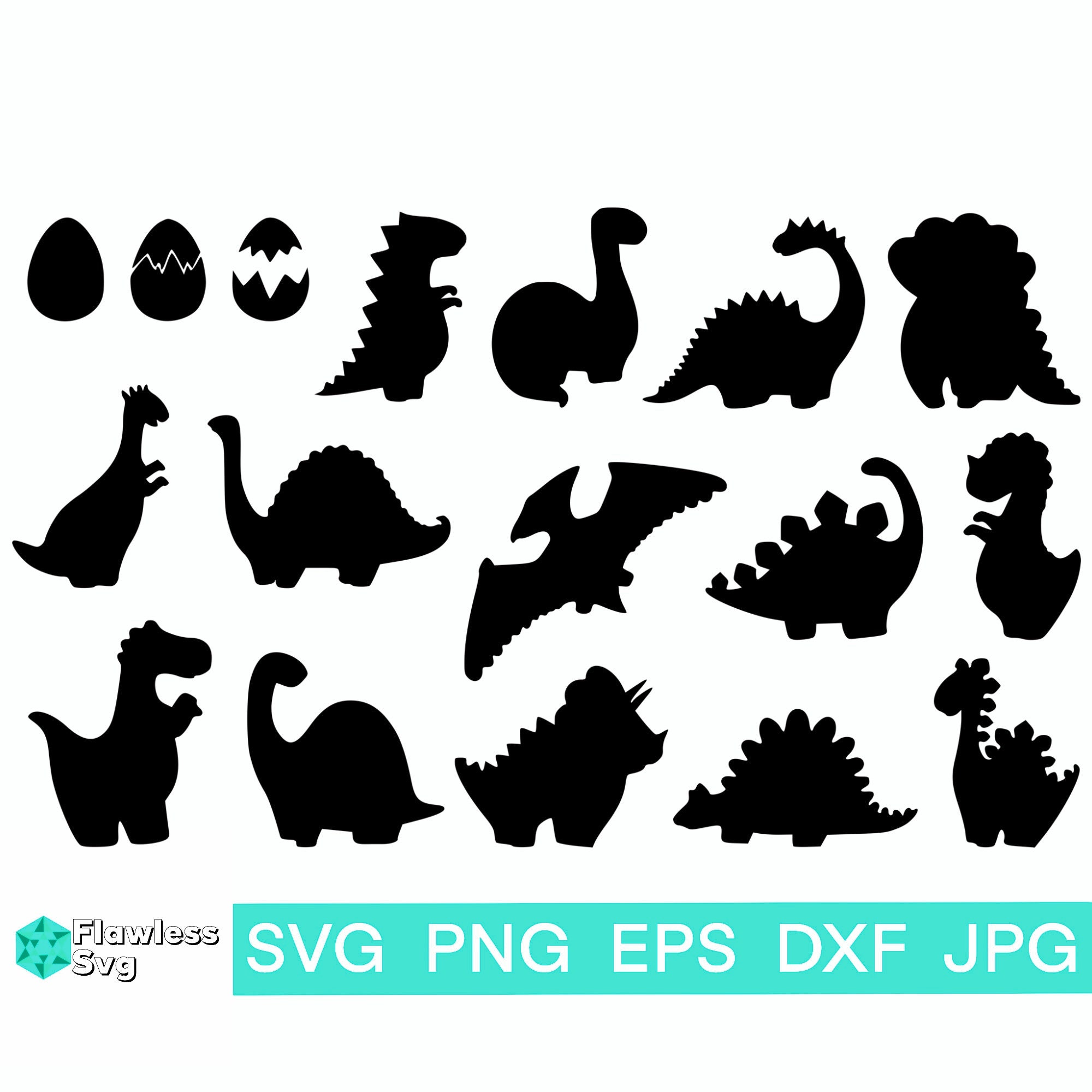 Dinosaur Silhouette SVG | Digital Download File for Cricut or ...