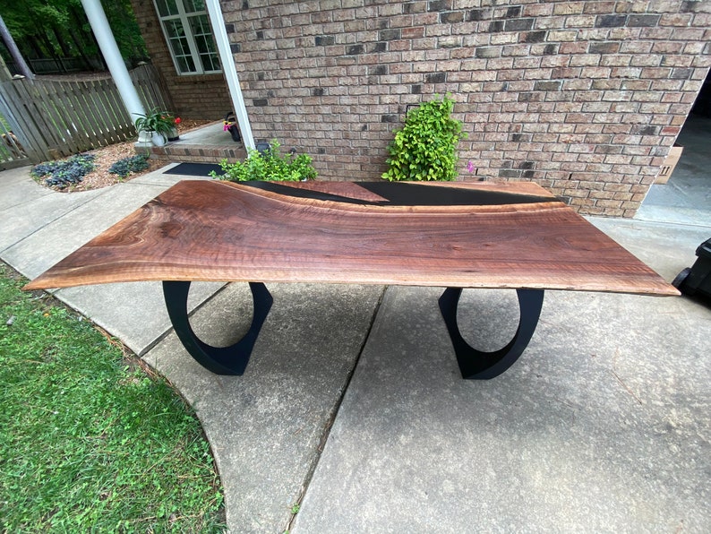 Custom Live Edge Dining Table / Resin Table Etsy