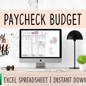 Excel Budget Spreadsheet, Finance Planner, Paycheck Budget, Budget Spreadsheet Excel, Finance Tracker, Excel, Spreadsheet, Budget Planner