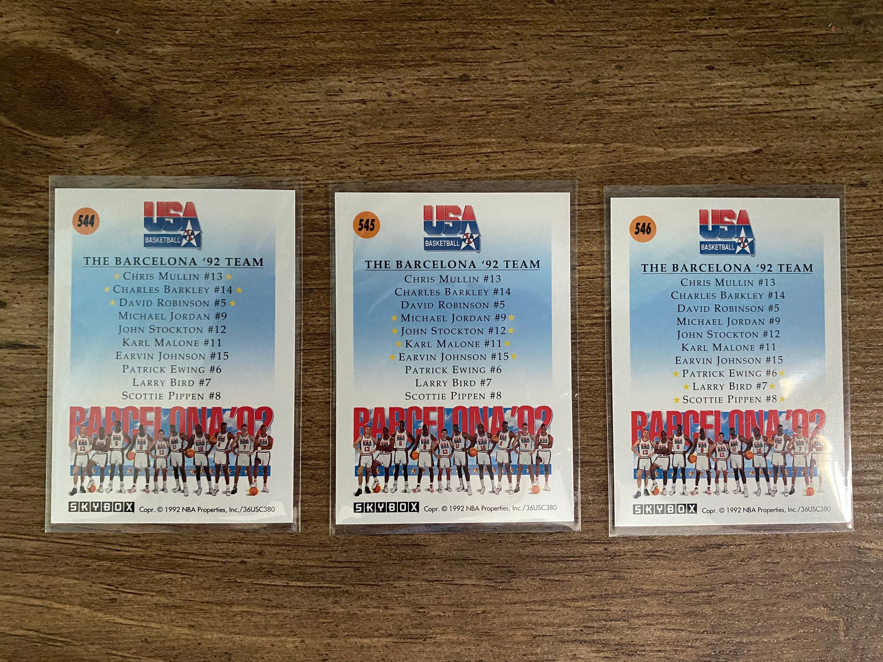 1992 Skybox USA Dream Team Barcelona Olympics Mint Set (3