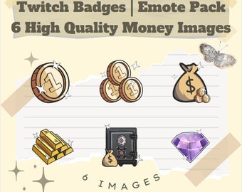 Money Themed Twitch Sub Badges | Twitch Bit Badges | Discord Emote | Twitch Emotes