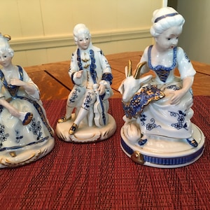 Viktorianische Kolonialfiguren aus Porzellan