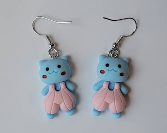 Cute Cat Earrings, Fun Kitty Dangles, Whimsical Cat Earrings, Fun Kitty Jewelry, Gifts for Her