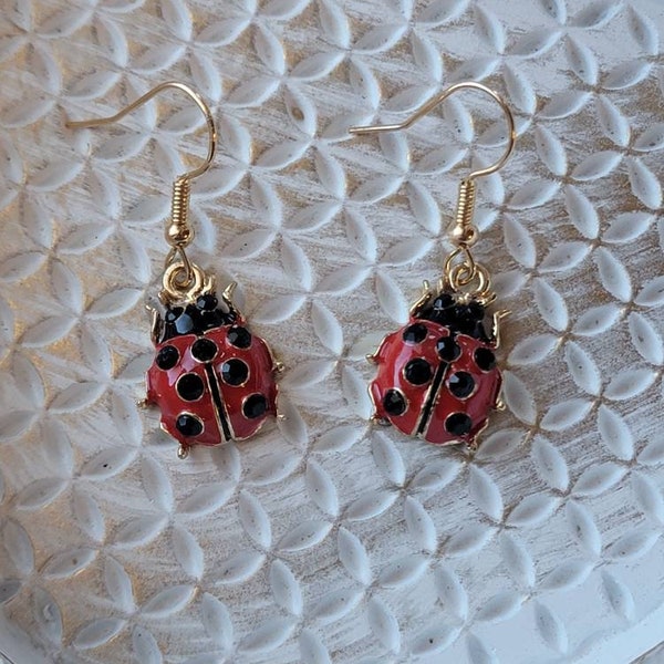 Ladybug Earrings Etsy