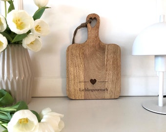 Personalized cutting board wooden board heart shabby wood hygge country house