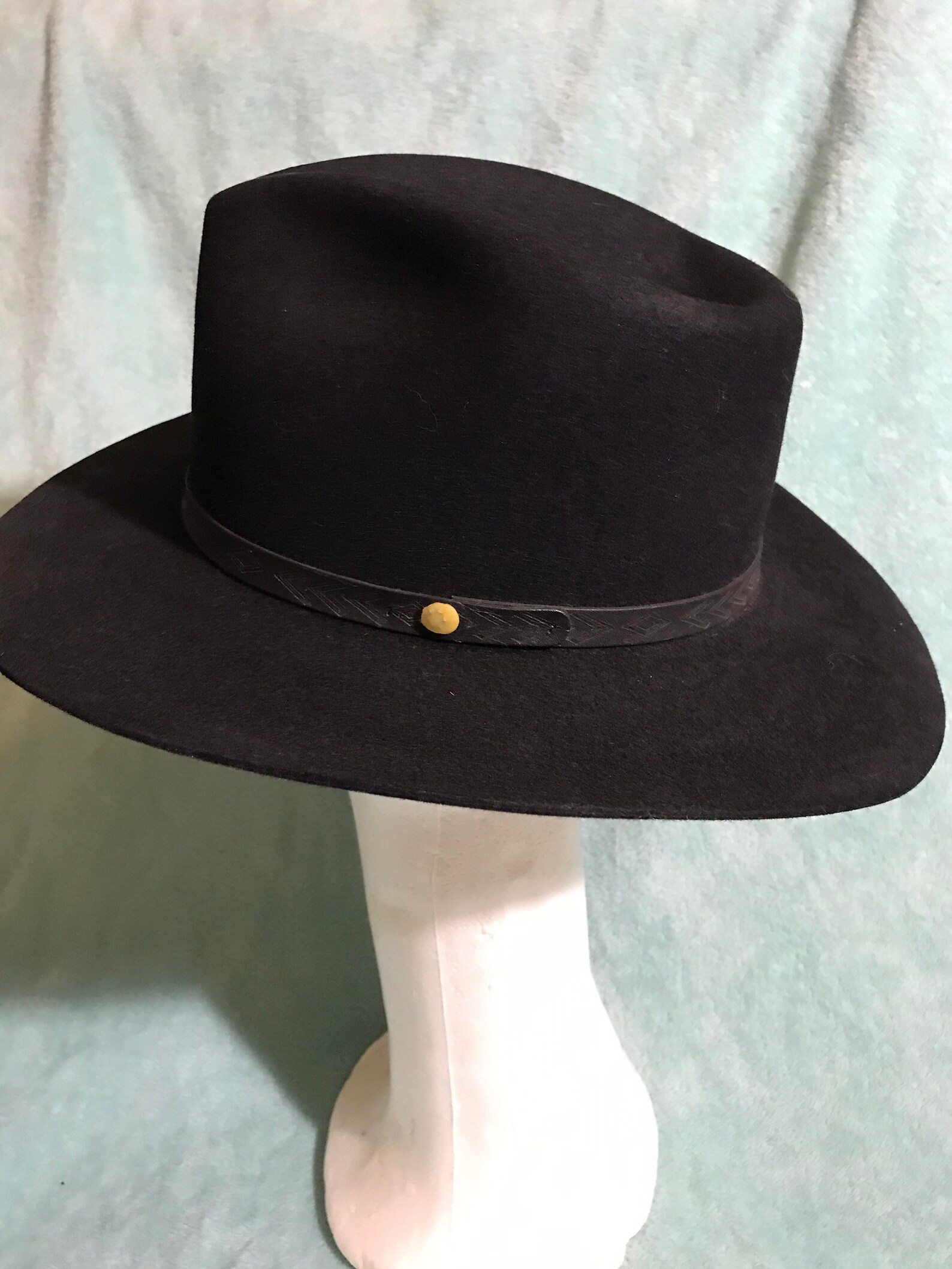 Vintage Stetson Fur Felt Cowboy Hat. Used Etsy