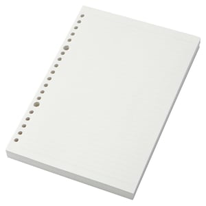 Muji Loose Leaf Paper, Ring Binder Refills, A5 B5 A4 Size, Grid Squared Lined Ruled, 20 26 30 Holes, Smooth Inserts Paper