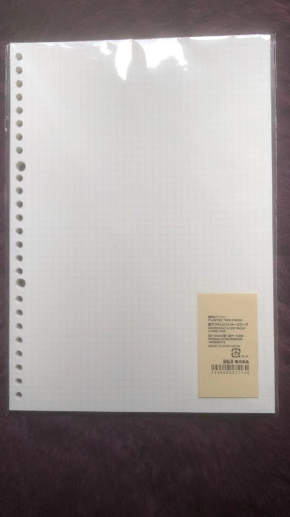 Muji Loose Leaf Paper Ring Binder Refills A5 B5 A4 Size Etsy