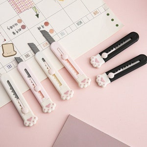 Kawaii Katzenpfoten Handwerk Messer - Süß & Scharf Mini Cutter für Scrapbooking, Journaling, CraftKnife, Kawaii Scrapbooking