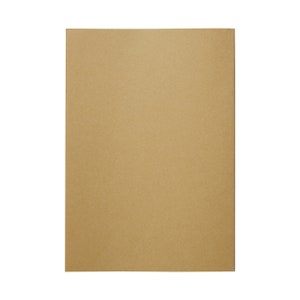 Pu&ograve; includere: Un foglio rettangolare di carta kraft marrone chiaro con una consistenza liscia e opaca. La carta &egrave; orientata verticalmente e presenta un colore marrone solido e coerente su tutta la superficie, offrendo un aspetto pulito e semplice.