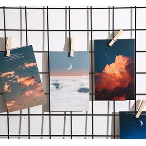 Twilight Sky View Postkarten, 30 Einzigartige Designs Poster Set, Dusk Sunset Poster Prints, Minimalist Wall Collage Kit, Geschenke für das Senden von Liebe
