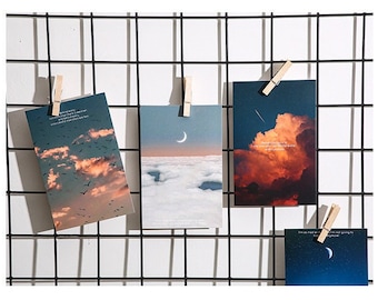 Twilight Sky View Postcards, 30 Unique Designs Poster Set, Dusk Sunset Poster Prints, Minimalist Wall Collage Kit, Gifts for sending love