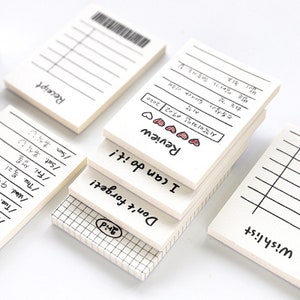 Mini blocco note, 50 fogli di carta per appunti, simpatico taccuino tascabile, lista delle cose da fare, lista di controllo, lista della spesa, blocco note a righe