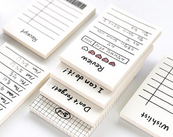 Mini blocco note, 50 fogli di carta, grazioso taccuino tascabile, lista delle cose da fare, lista di controllo, lista della spesa, blocco note a righe e griglia