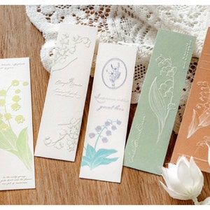 Floral Bookmark Set of 20, Watercolor Pressed Flower Paper Bookmark Pack, Embossed Bookmarks, Reading Accessories, BookLovers, GiftIdeas image 9
