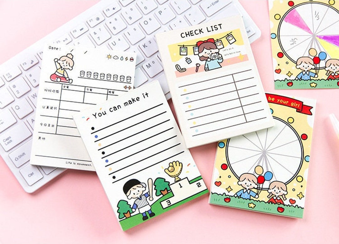 Cute Mini Notepad, 50 Sheets Note Paper, Pocket Notebook, to Do List ...