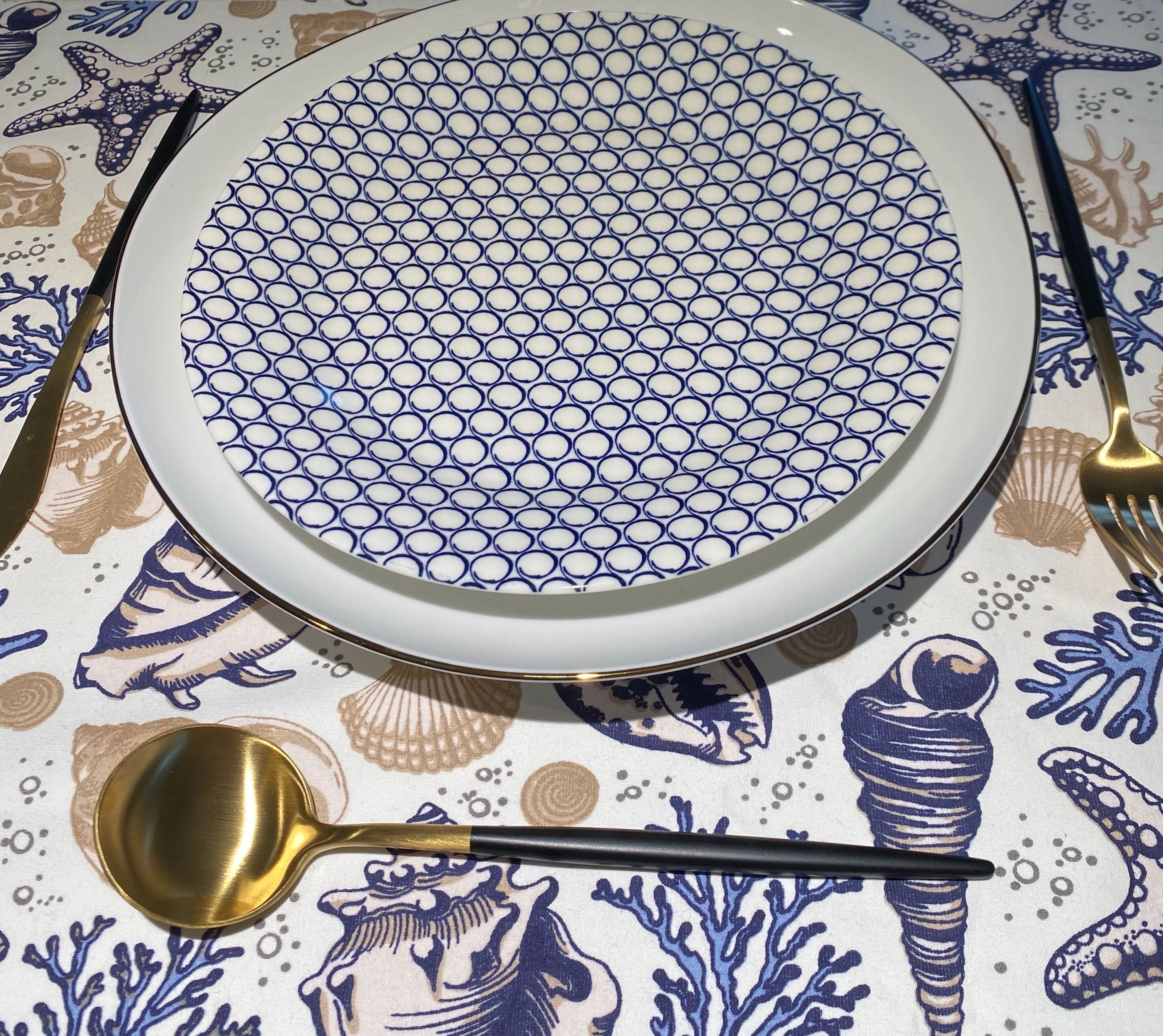 Placemat Set I Seashells Cotton Australian Made Etsy