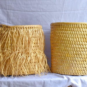 Fruit Basket Woven Raffia – Handcrafted African Storage Basket for Bread, Fruit Bowl or Decor | Natural Boho Gift Basket, Small Basket