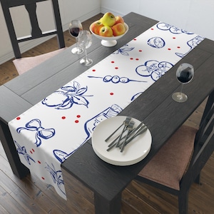 Amalfi Coast: Floral Table Runner for Hostess Gift and Entertaining