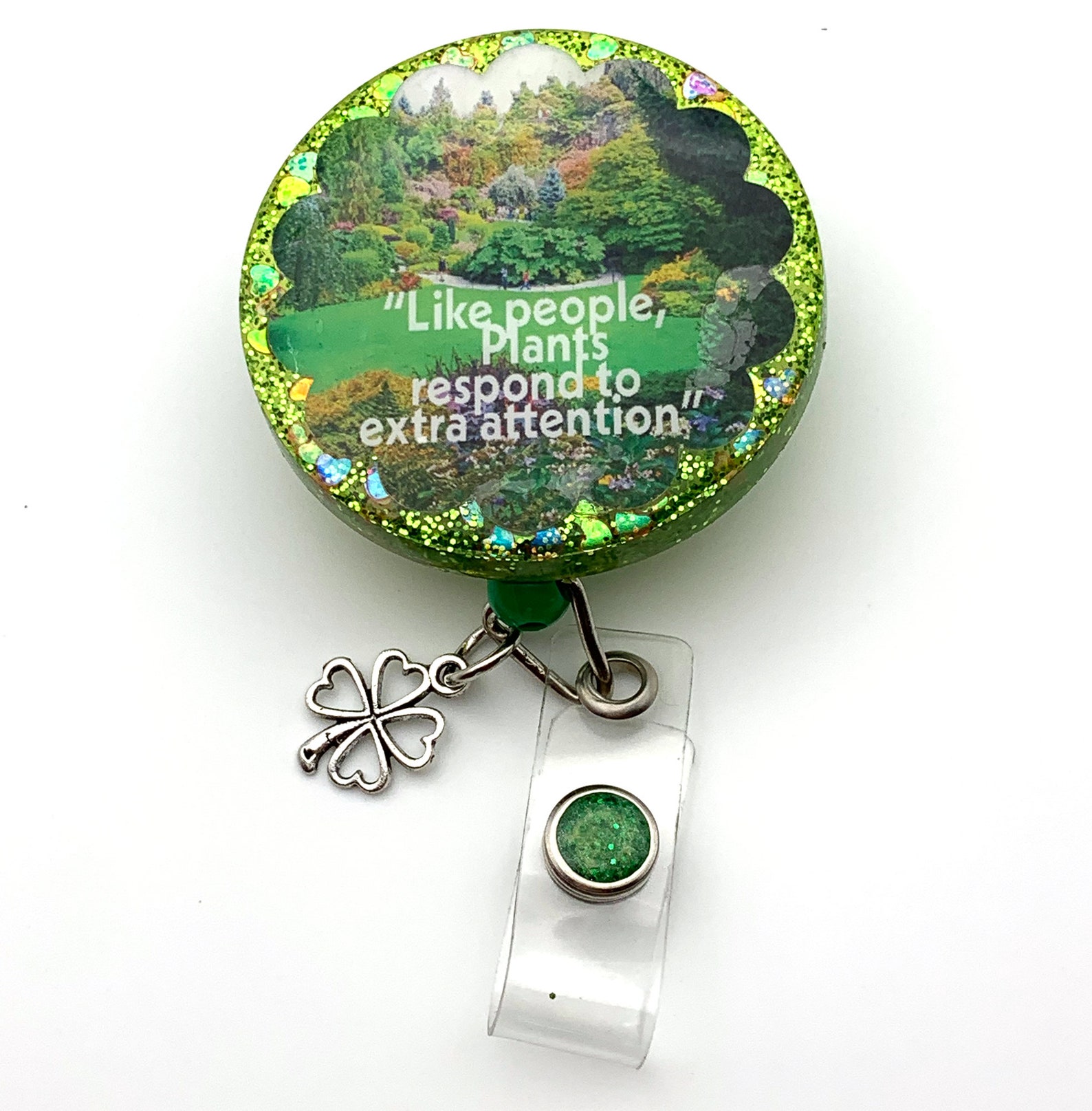 Resin retractable reel badge Quote badges Etsy