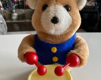 HanStar vintage Drummer bear year 1986 animal 8” tall toy vintage collectible toy