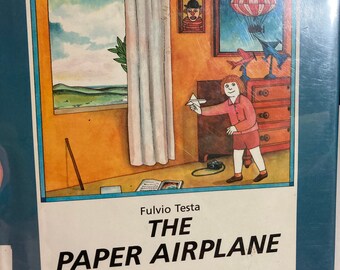 The Paper Airplane by Fulvio Testa children’s hardback book vintage North South Books illustrations colorful book