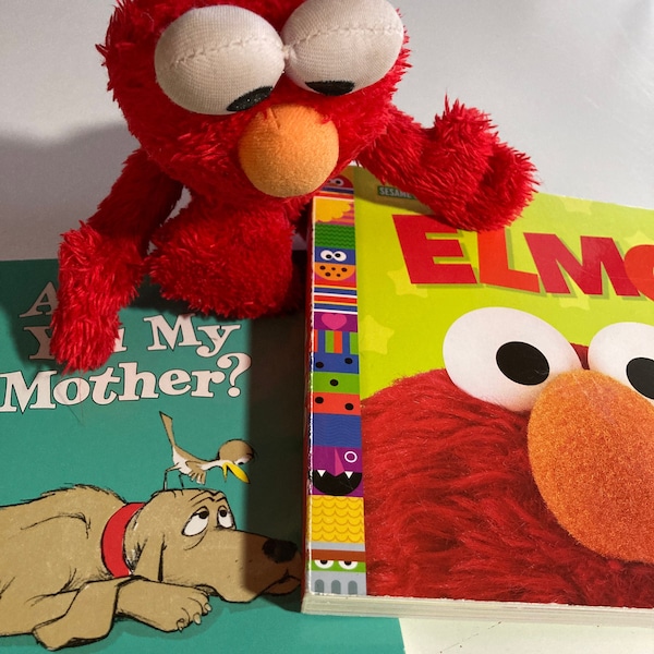 Are you My Mother board book by Eastman Kohl’s Cares & Elmo board book Sesame Street with 9” plush Elmo character doll