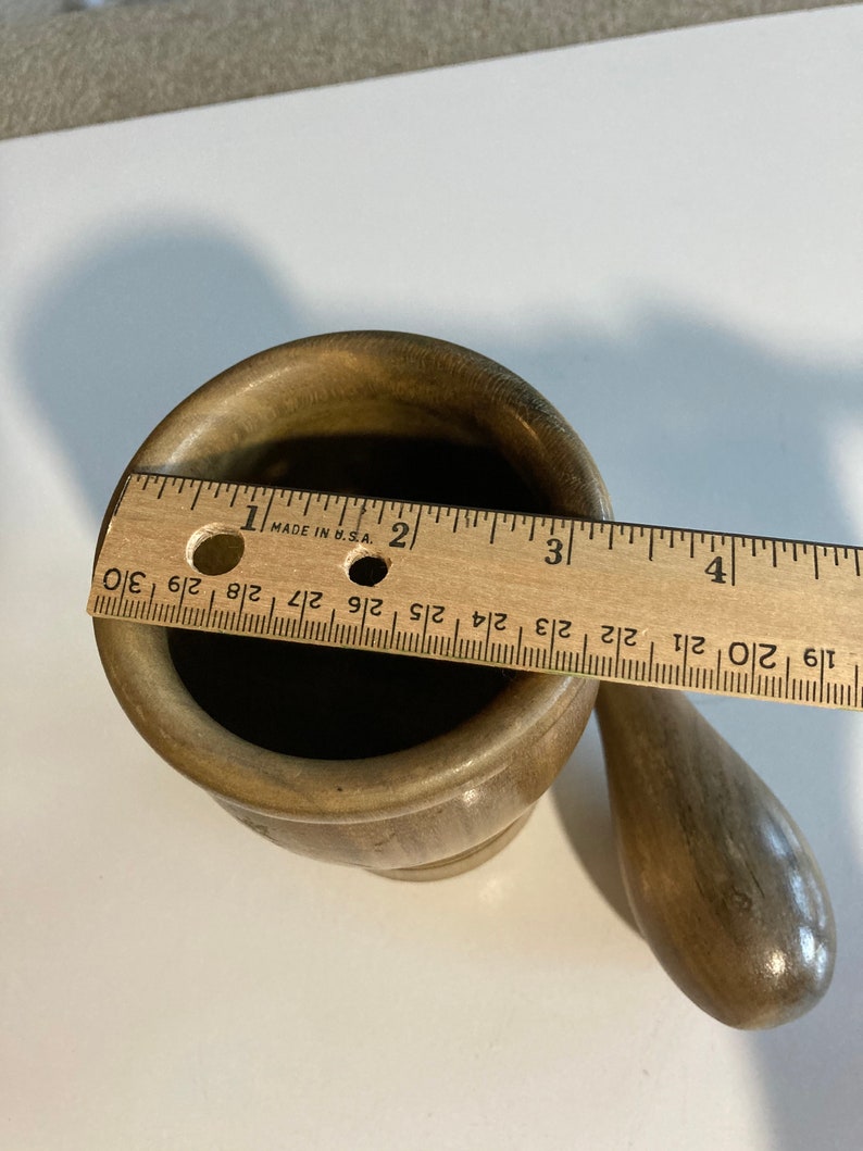 Mortar and Pestle Wooden Souvenir From Jamaica Pretty Vintage Etsy
