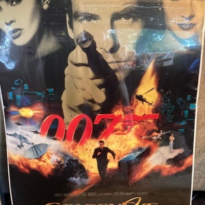 VENTA Póster de película 007 Golden Eye original vintage raro cine 41x27