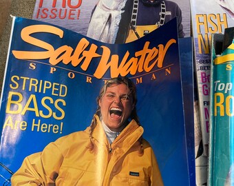 Salt Water Sportsman Magazine Lot of 6 Vintage Year 2000 Fisherman Fishing  Sports Book Magazines Ocean Fishing 