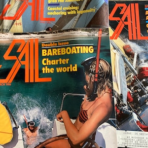 Sail Magazine vintage 1986 March April May lot 3 boating sailing magazine