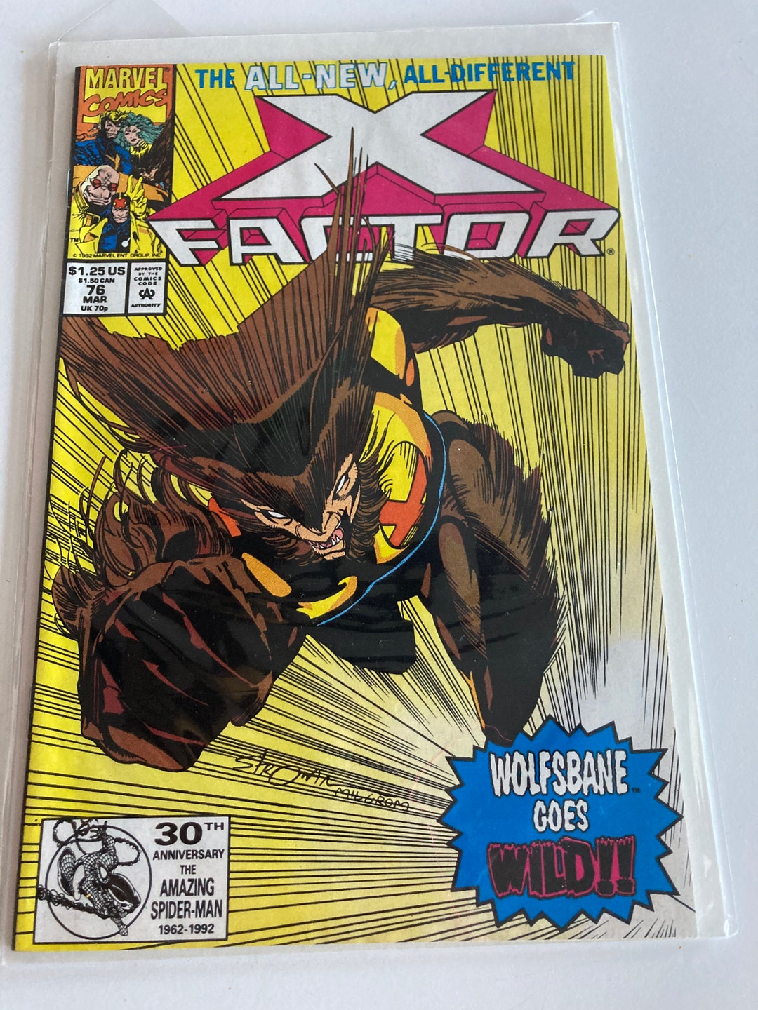X Factor Marvel Comics Wolfsbane Goes Wild March 76 Vintage Comic