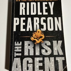 The Risk Agent by Ridley Pearson oversized paperback Uncorrected Proof limited distribution mystery thriller fiction book