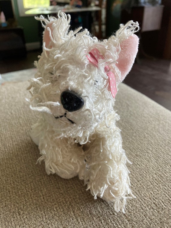white terrier stuffed animal