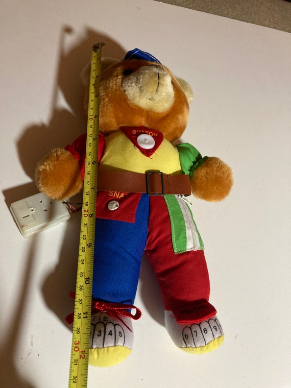 Gary Charles Ltd Dress up Teddy Bear 12 Buttons Zippers Toy