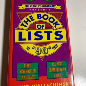 The One and Only the people’s Almanac presents the Book of Lists the 90’s edition by Wallechinsky vintage hardback book with dust jacket