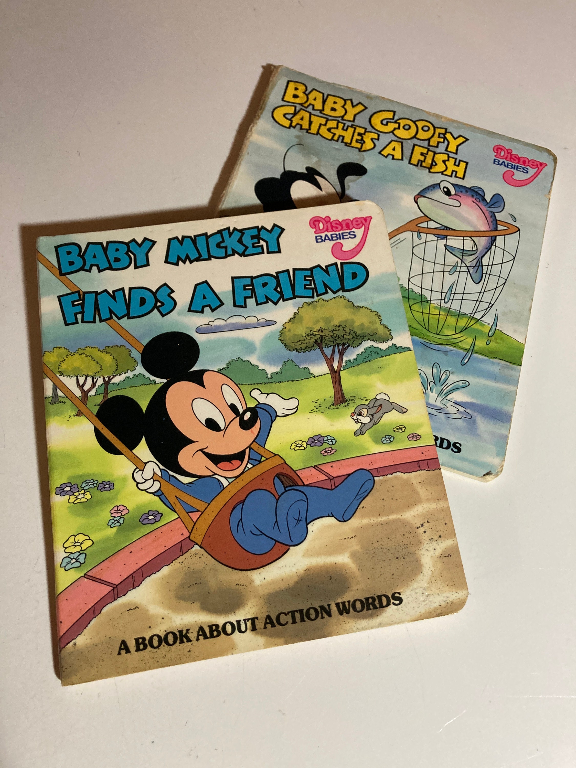 Disney Babies Vintage Cardboard Children's Books Set 2 Weekly