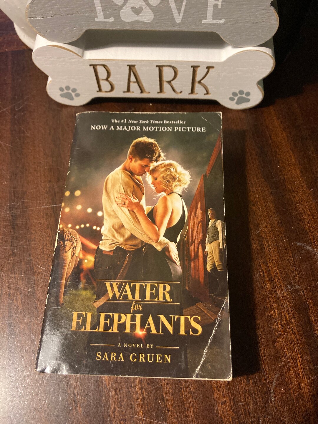 Water for Elephants by Sara Gruen Paperback Book Movie Edition Cover Major Motion Picture Circus ...