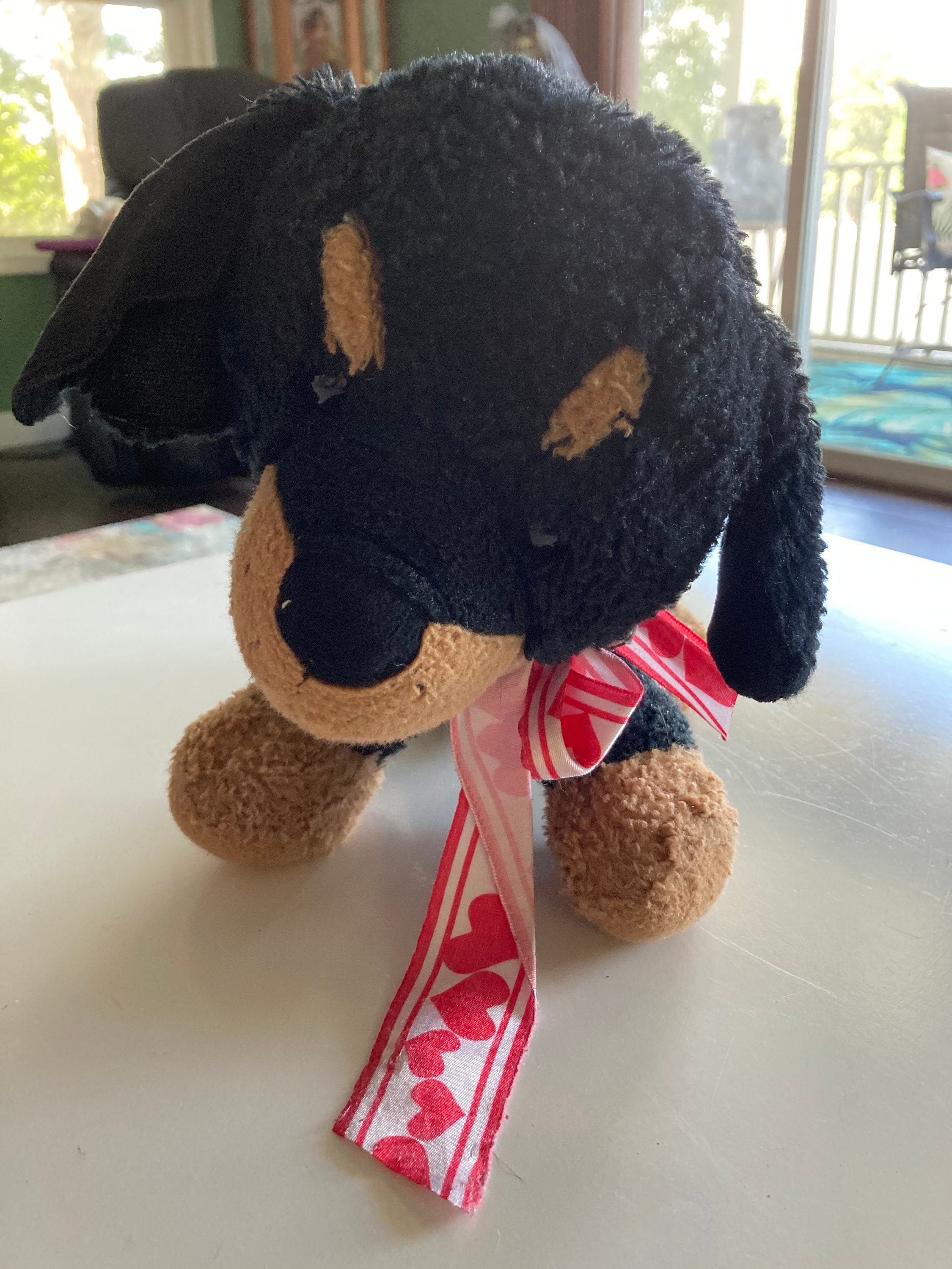 Black and tan stuffed dog online