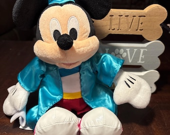 Disney graduation 14” Mickey Mouse in teal cap gown colorful clothes pink shoes graduate gift plush stuffed toy animal character hat 2021