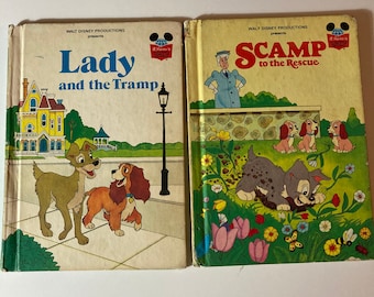 Lady and the Tramp and Scamp to the Rescue Walt Disney’s Wonderful World of Reading children’s hardback books book vintage